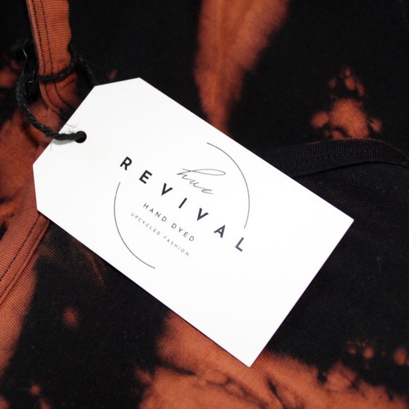 Handmade tie dye Pact fit & flare tank midi dress with pockets by Hue Revival - Picture 9 of 12